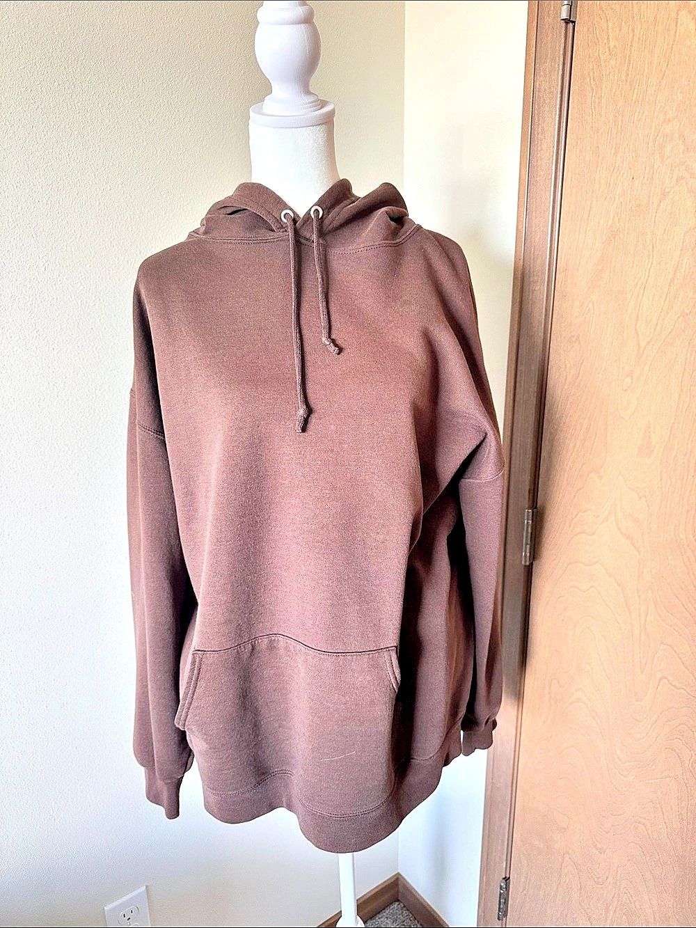 Fruit of the Loom Brown Pullover Hoodie Size XL